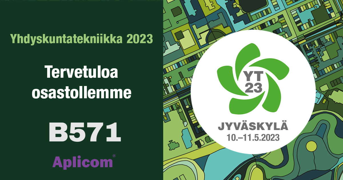 Aplicomin ratkaisut esittelyssä Yhdyskuntatkeniikan näyttelyssä Jyväskylässä